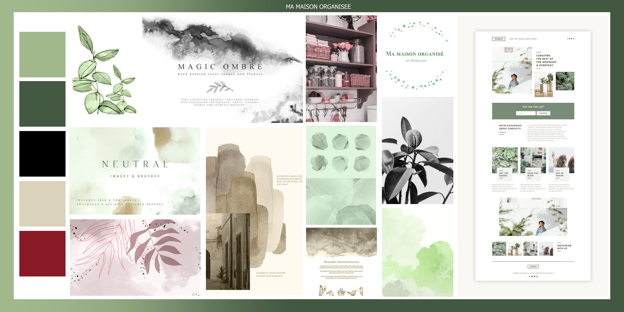 Moodboard projet home organiser